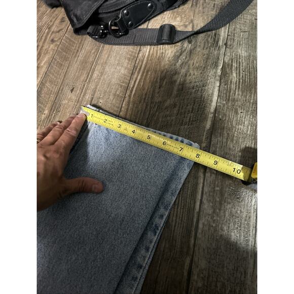 Vintage Tommy Jeans Mens 34x34 Light Wash Denim Flag Y2K 90s Dad Pants - Picture 9 of 9